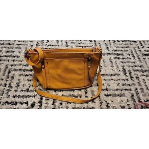 MMS tan leather hobo purse